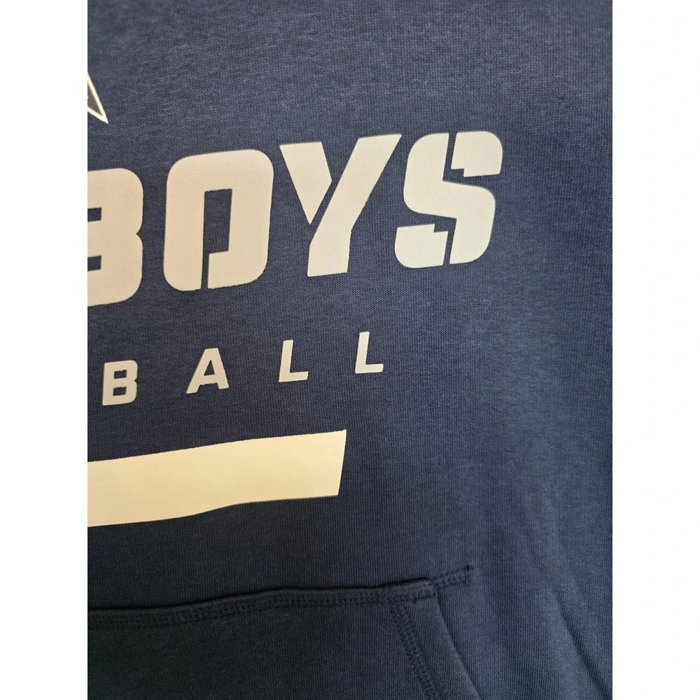 Dallas Cowboys Hoodie Sweatshirt Mens Medium Blue NFL Football Nike Training - Picture 4 of 16